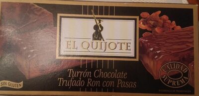 Turrón chocolate trufado ron con pasas - Product - es