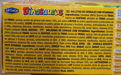Dinosaurus - Biscuits de céréales avec vitamines - Ingredientes