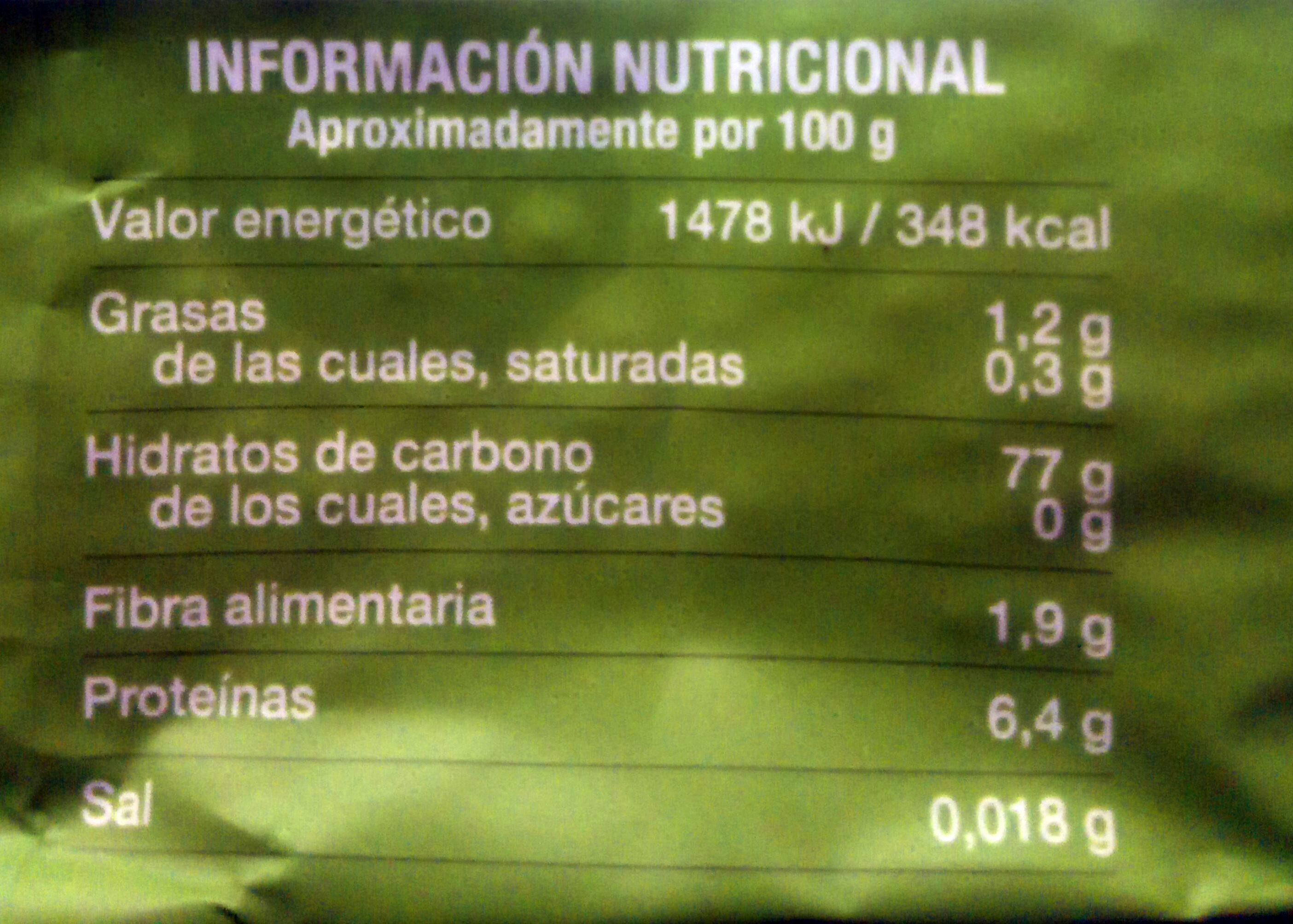 Arroz redondo Sabroz - Nutrition facts - es