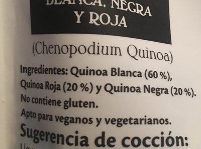 Quinoa blanca negra y roja - Ingrédients