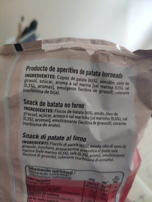 Patatas Lay's Horno - Ingredientes