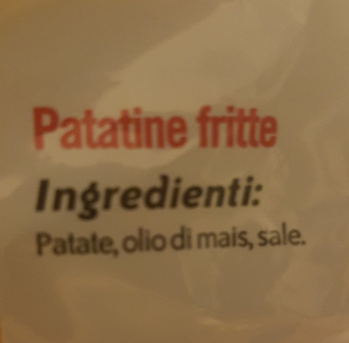 Patatine Lay's Classiche - Ingredienti