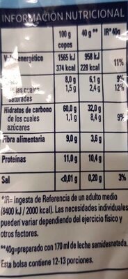 Quaker oatmeal - Nutrition facts
