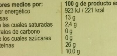 Filetes de Anchoa del Cantabrico en aceite de oliva virgen extra - Nutrition facts - es