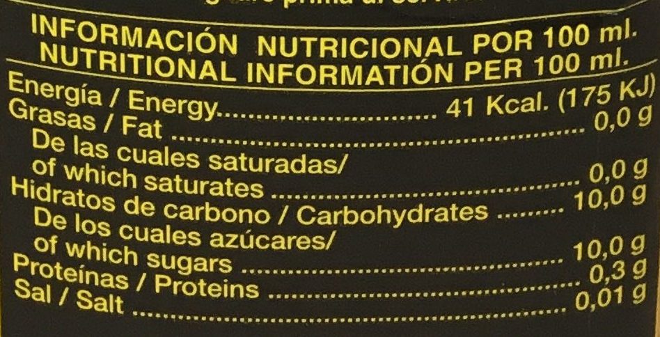 Pamplemousse - Información nutricional