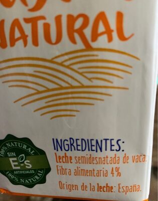 Leche fibra natural - Ingredienser - es