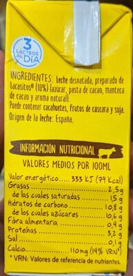 Batido Lacasitos - Informació nutricional