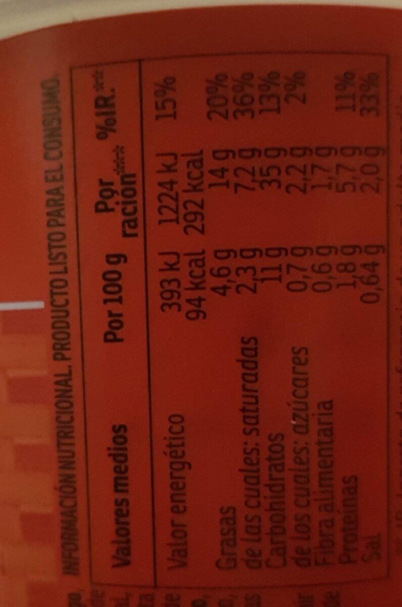 Yatekomo curry - Nutrition facts - fr