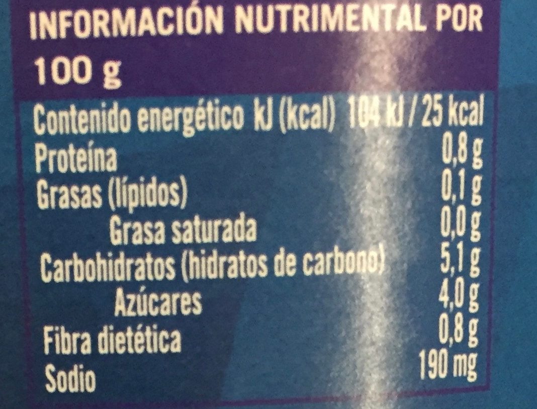 Tomaten geschält - Información nutricional