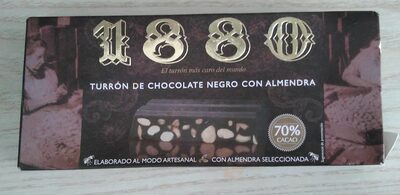 Turrón de chocolate negro con almendra - Producte - es