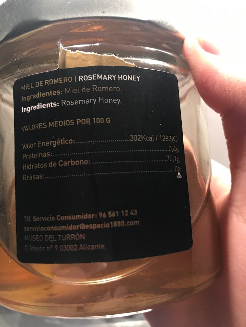 miel de romero - Ingredientes
