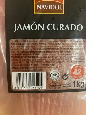 Jamon - Ingrédients - es
