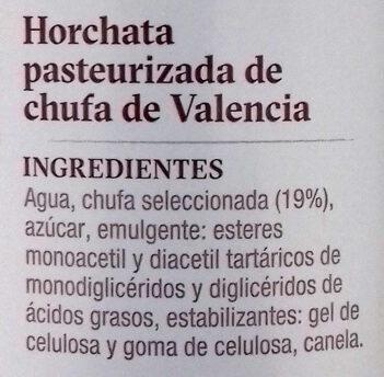 Or, Xata - Ingredients - es