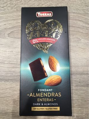 Chocolate con almendras 0% azúcares añadidos - Informació nutricional - fr
