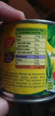 Julias verdes troceadas - Voedingswaarden - fr