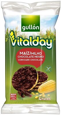Vitalday tortitas de maíz con chocolate negro - Producto