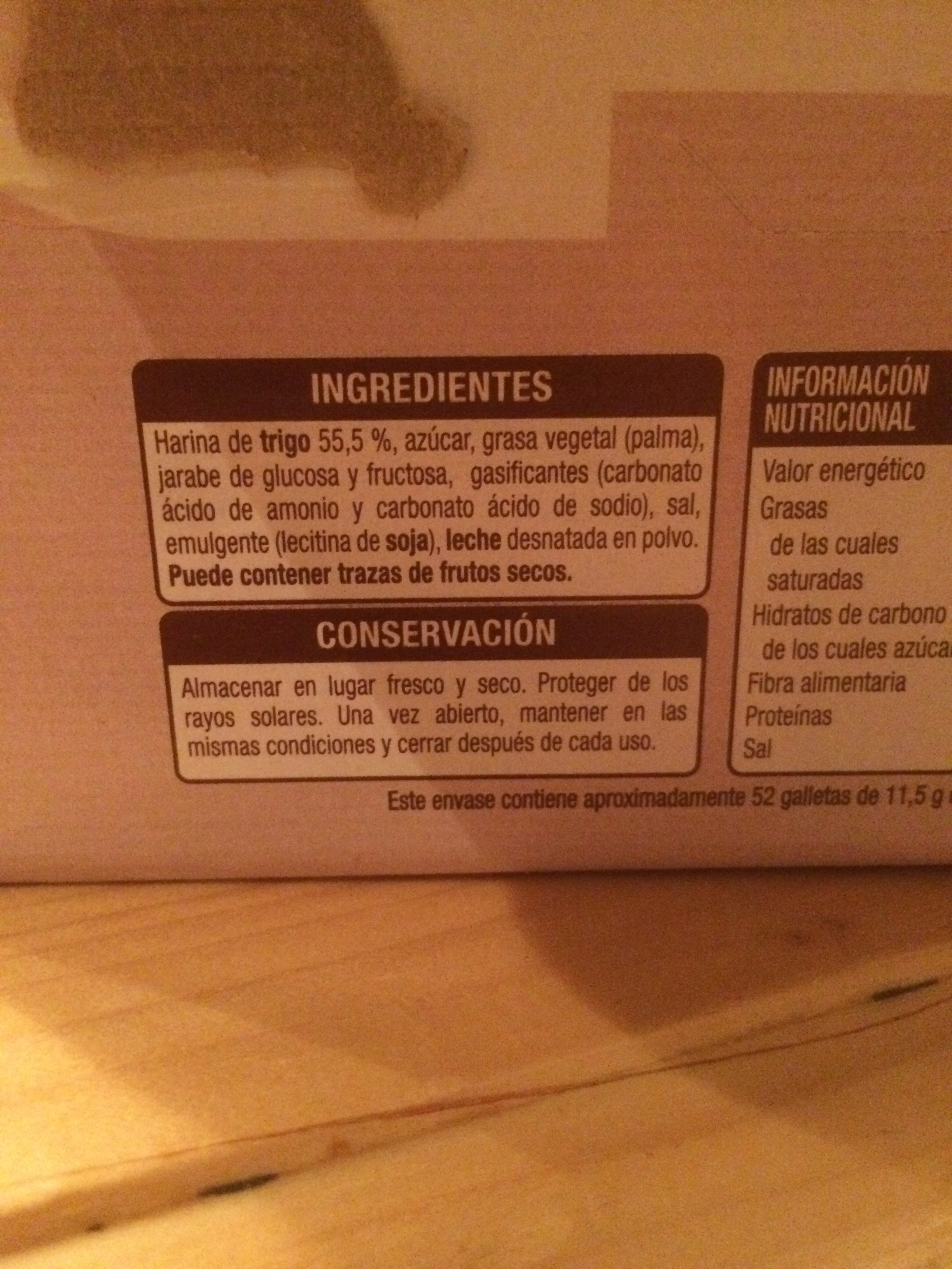 Pastas Tradicionales Selecta - Ingredients - es