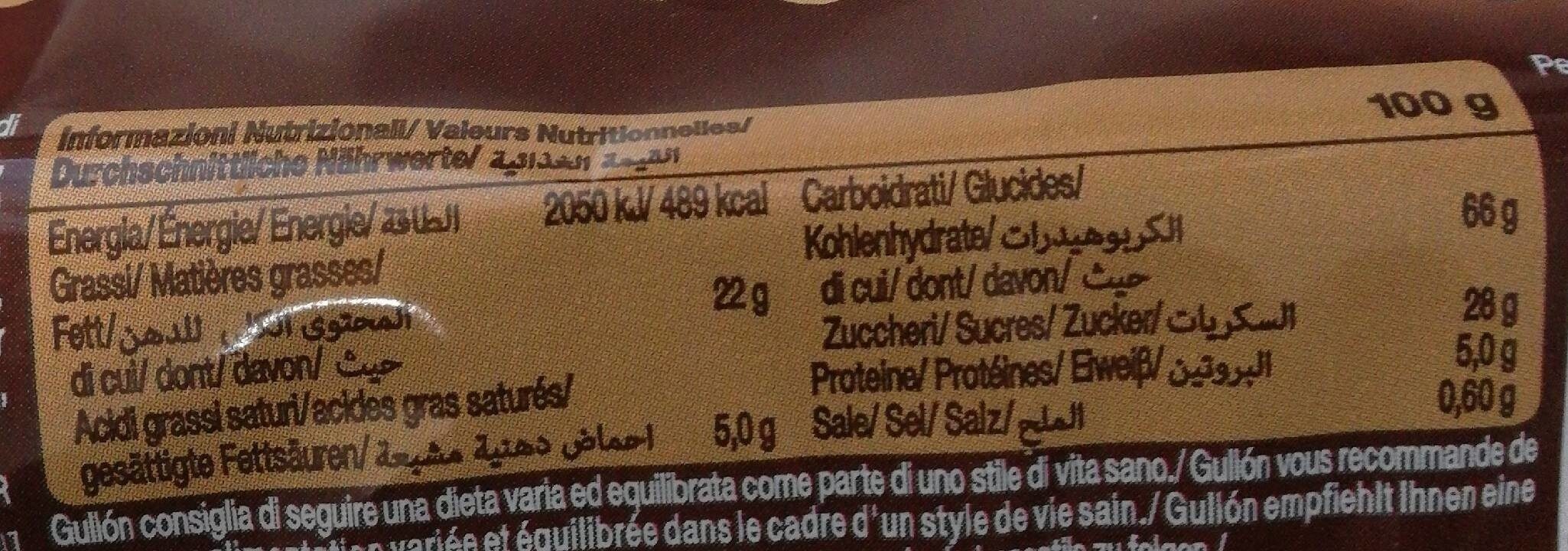 Choco Chips Gullón - Información nutricional