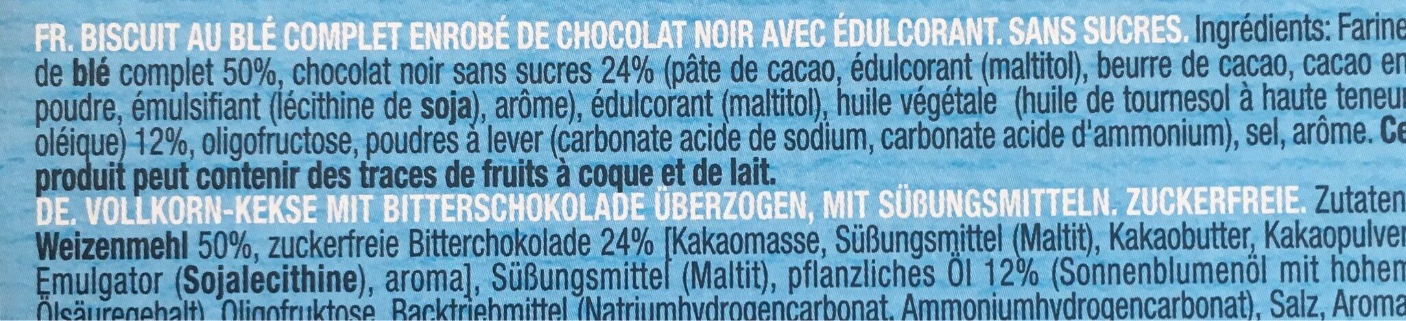 Sablé Nappé chocolat - المكونات - fr