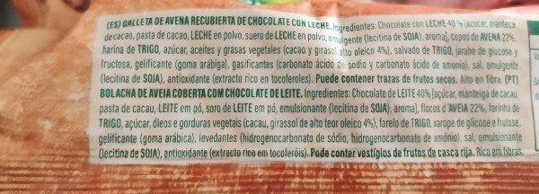 Finas Gullón Avena y Choco - Ingredients - es