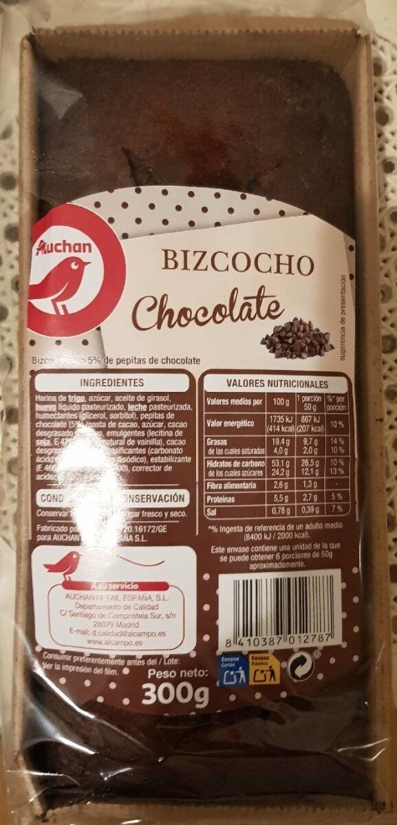 Bizcocho chocolate - Produto - es