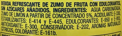 Kas Zero Limón - Ingredientes - fr