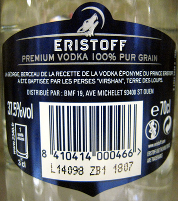 Vodka - Zutaten - fr