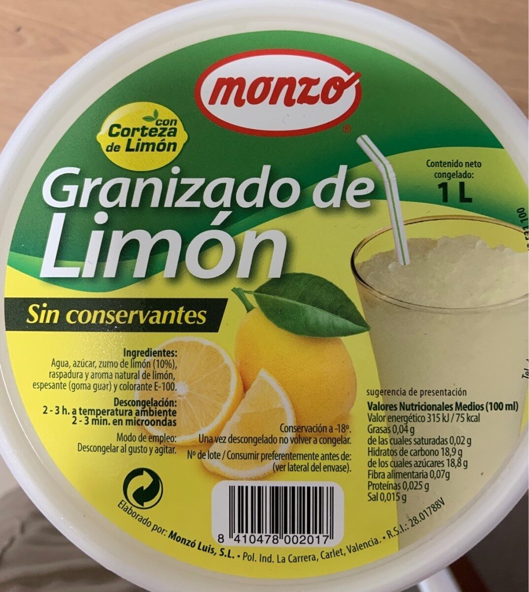 Granizado de Limón - Product - es