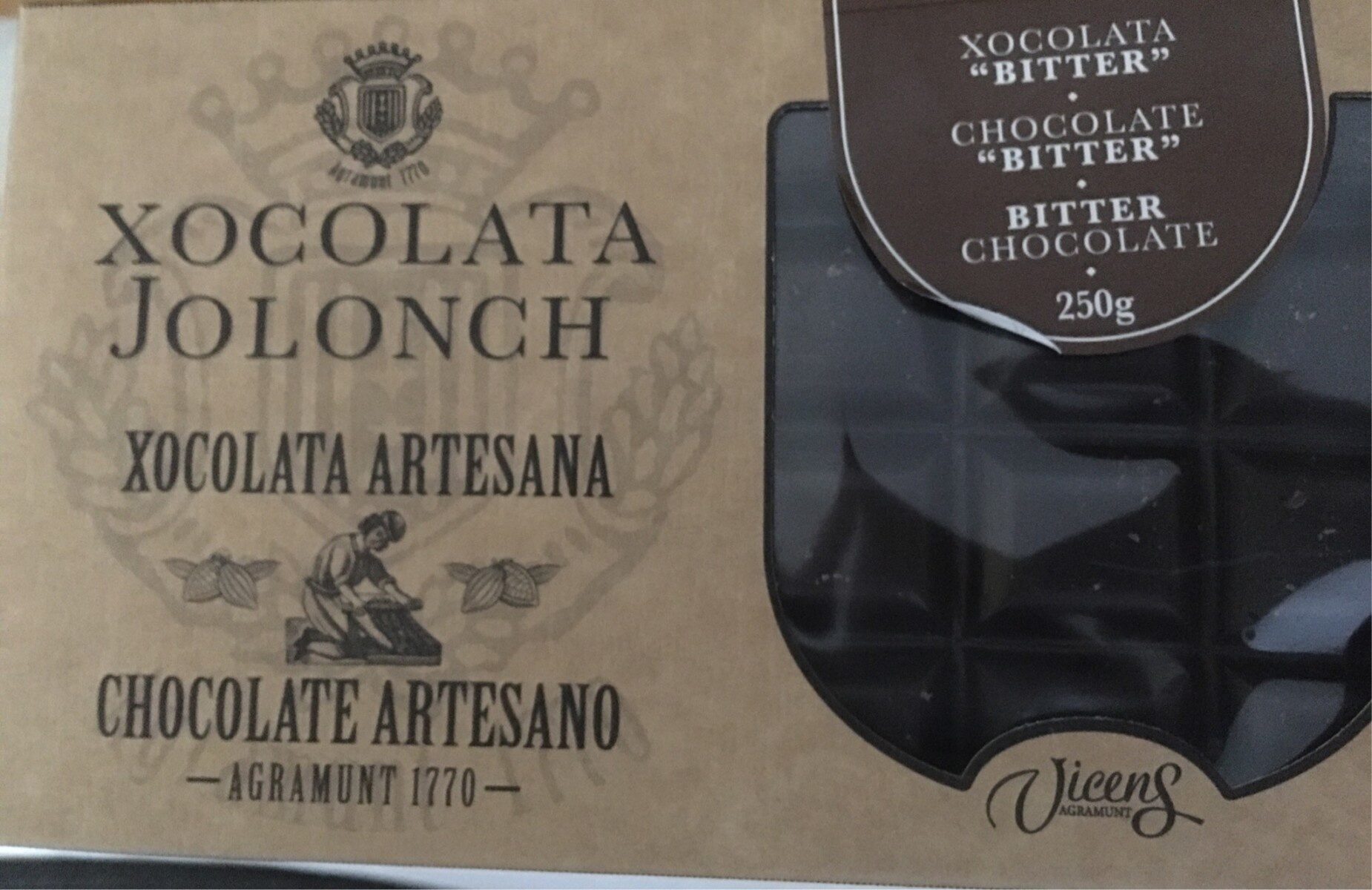 Xocolata Artesana Bitter - Producte - es