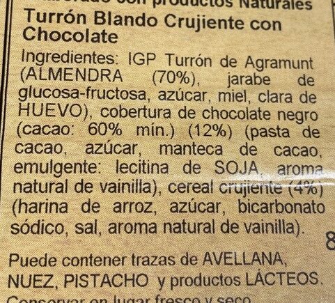 Blando crujiente - Ingredientes