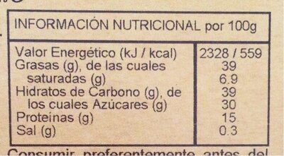Torta Almendra Artesana Vicens 200 GR - Nutrition facts - es