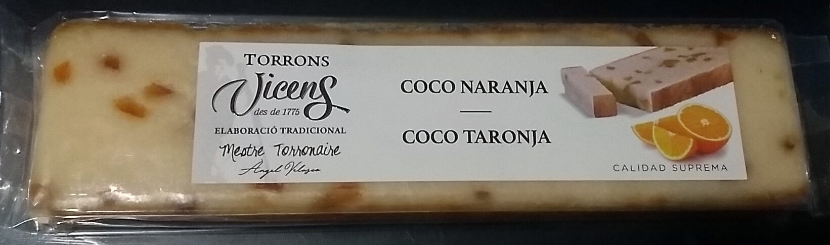 Turrón Coco con Naranja - Producte - es