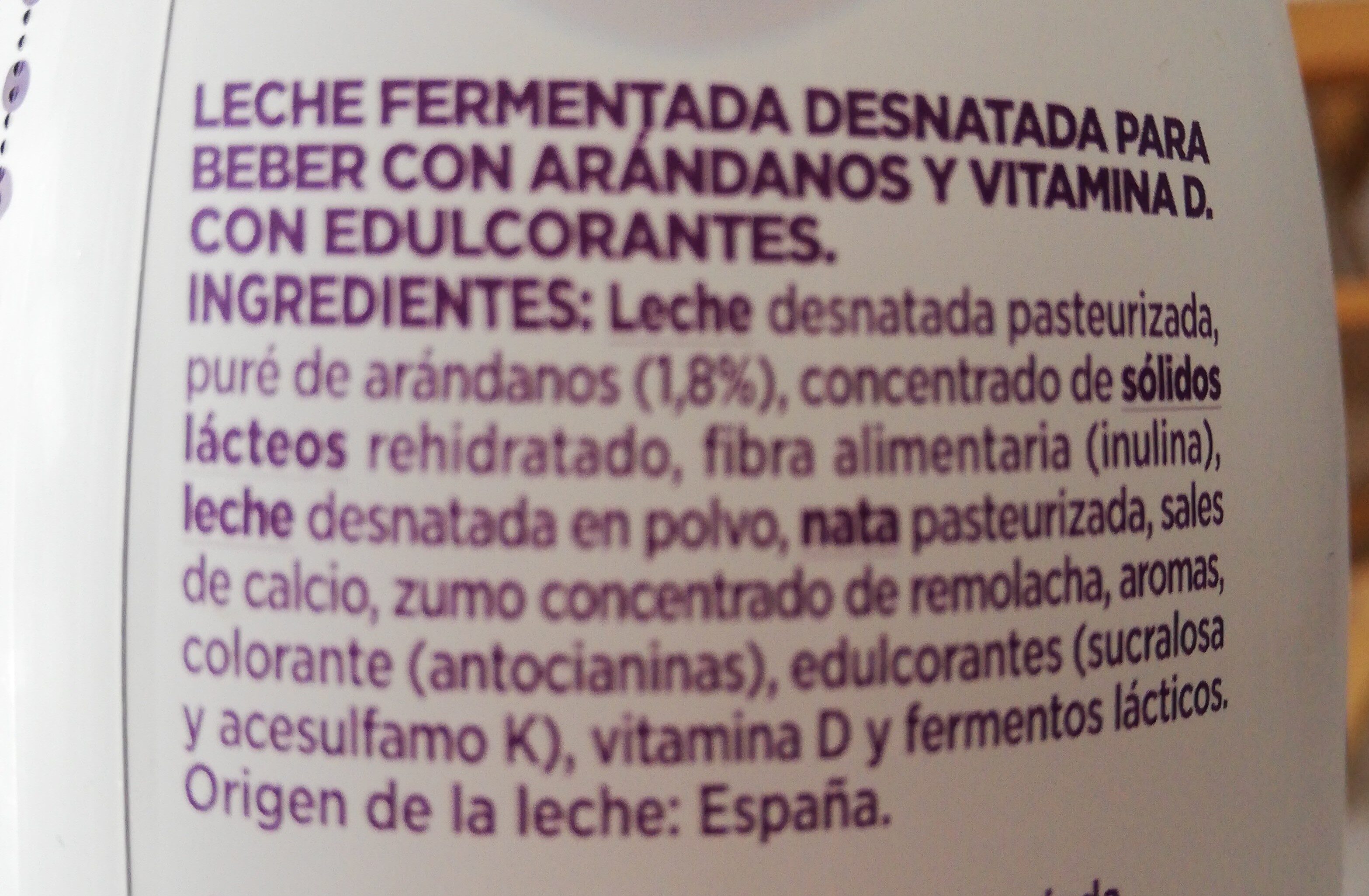 Vitamina arandanos - Ingredients - es