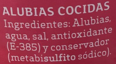 Alubias - Ingredients - es