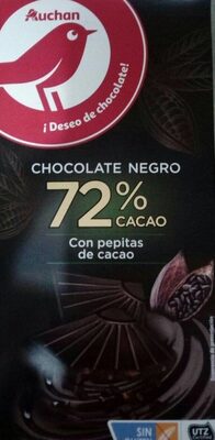 Chocolate negro 72% cacao con pepitas de cacao - Product - es