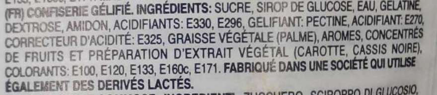 Sassy Sour - Ingredients - fr