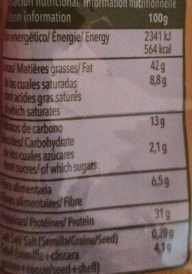 Pipas Calabaza - Nutrition facts - fr