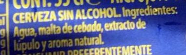 Cerveza sin alcohol - Ingredients - es