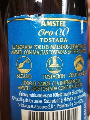 Cerveza Oro 0,0 Tostada - Ingredients - es