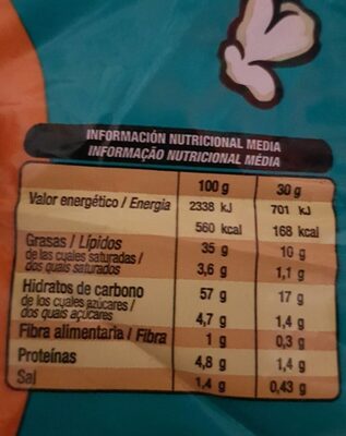 Doble M - Nutrition facts - es