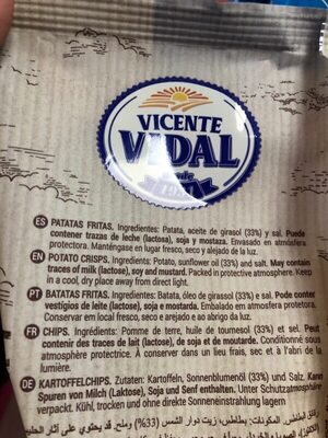 Onduladas Vicente Vidal - Ingredients - es