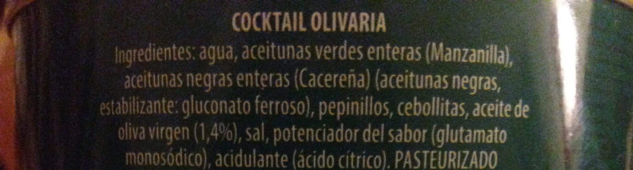 DeTapas Olivaria cocktel de encurtidos lata 1,5 kg - Ingrédients - es