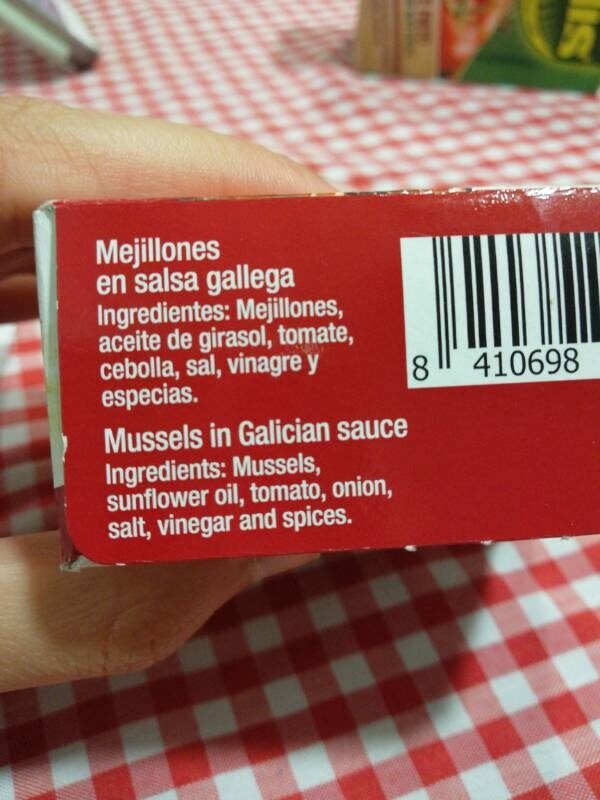 Mejillones en salsa gallega - Ingredients - es