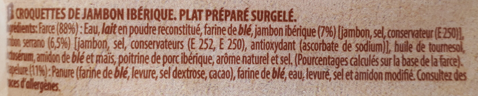 Croquetas de Jamon Ibérico - Ingredients - fr