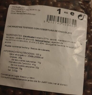 Cacahuètes enrobées de chocolat - Produkt - fr