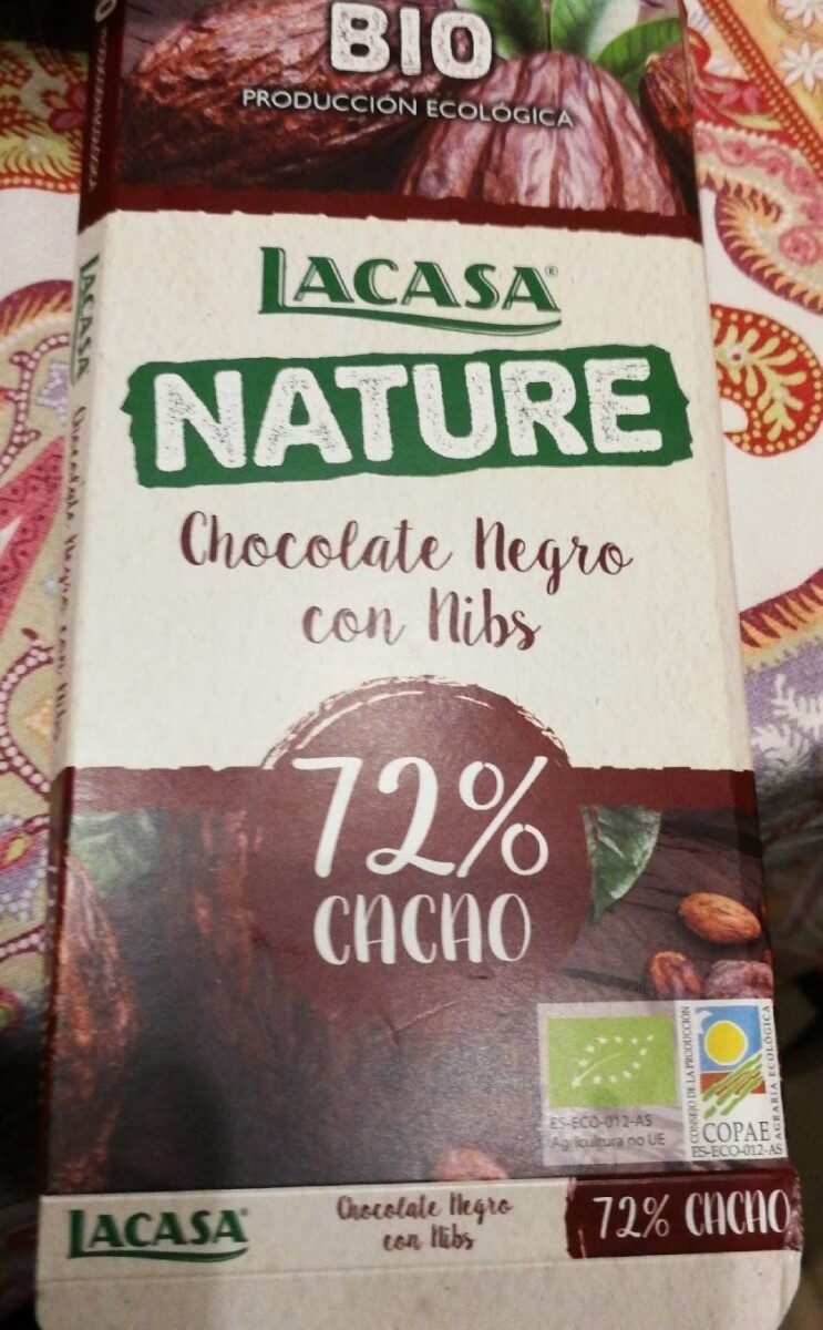 Chocolate negro con nibs 72% cacao - Producte - es