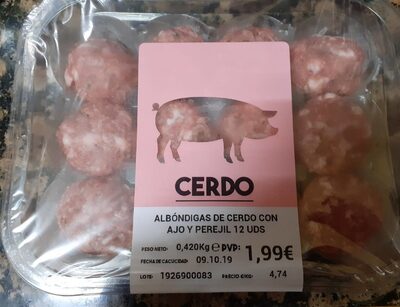 Albóndigas de cerdo con ajo y perejil - Product - es