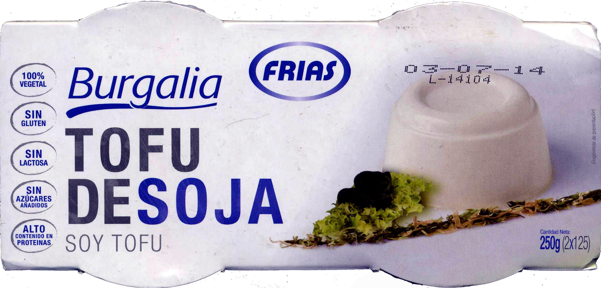 Tofu "Burgalia" "Frías" - Producto