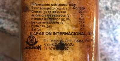 Coc pepitas chocolate - Nutrition facts