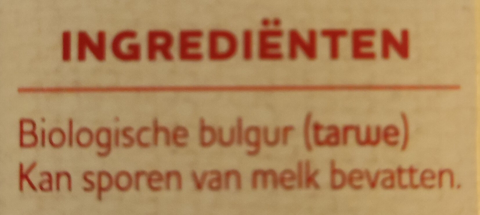 Bio Bulgur - Ingredients - nl